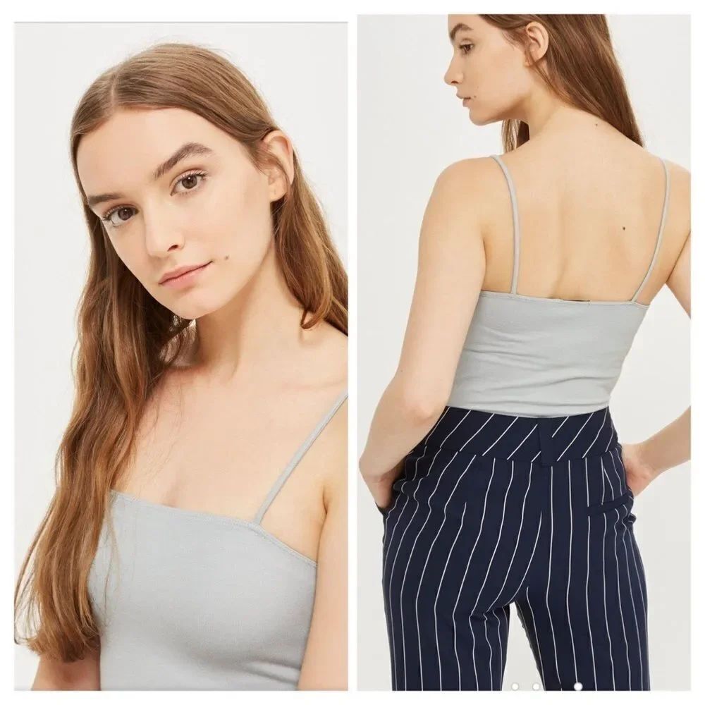 Topshop Square Neck Ponte Bodysuit Size 8